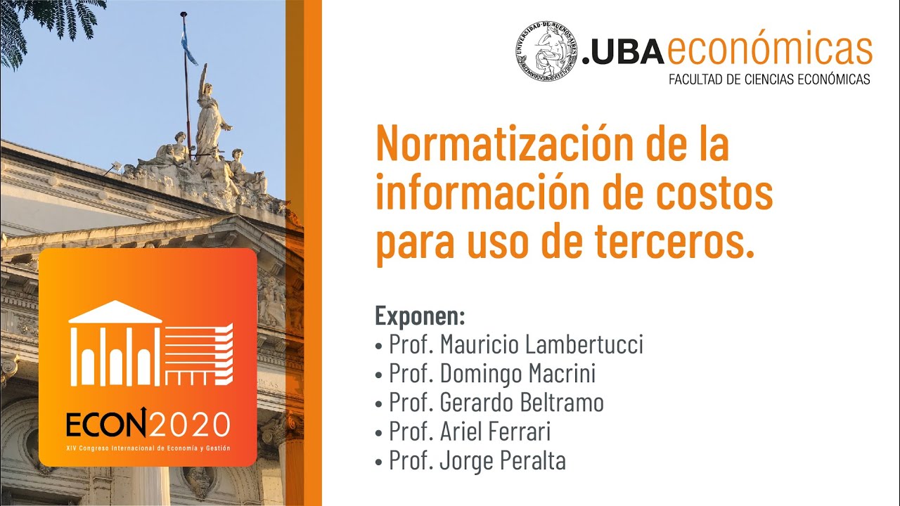 #93 Normatización de la información de costos para uso de terceros